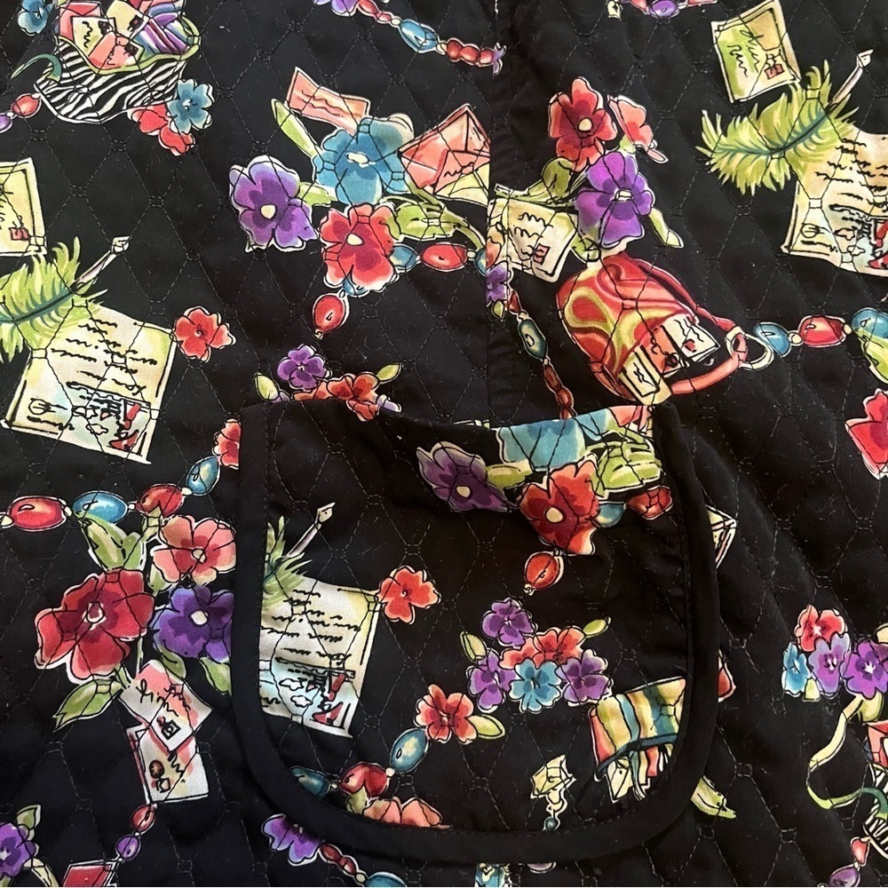 Requirements Woman floral print quilted jacket blazer zipper pockets lined 3X - Picture 7 of 12